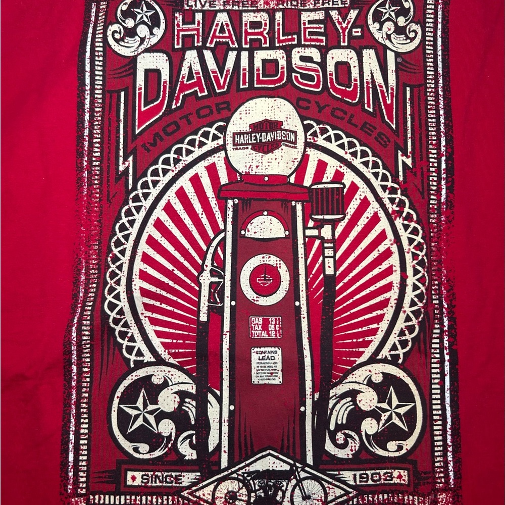 Harley-Davidson Vibrant Red Cotton Shirt - Picture 2 of 10